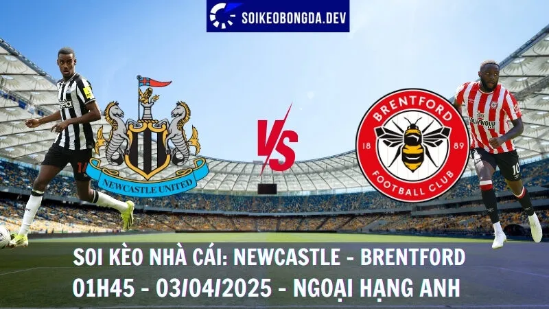 Tỷ lệ kèo hôm nay Newcastle vs Brentford - 03/04/2025 - Ngoại hạng Anh 1 Tỷ lệ kèo hôm nay Newcastle vs Brentford - 03/04/2025 - Ngoại hạng Anh