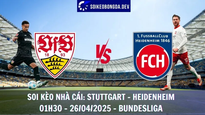 Nhận định bóng đá Stuttgart vs Heidenheim - 26/04/2025 - Bundesliga 1 Nhận định bóng đá Stuttgart vs Heidenheim - 26/04/2025 - Bundesliga